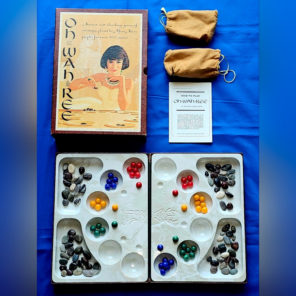 Vintage 1962 Oh Wah Ree 3M Bookshelf • Gambling Capture • Board Game COMPLETE